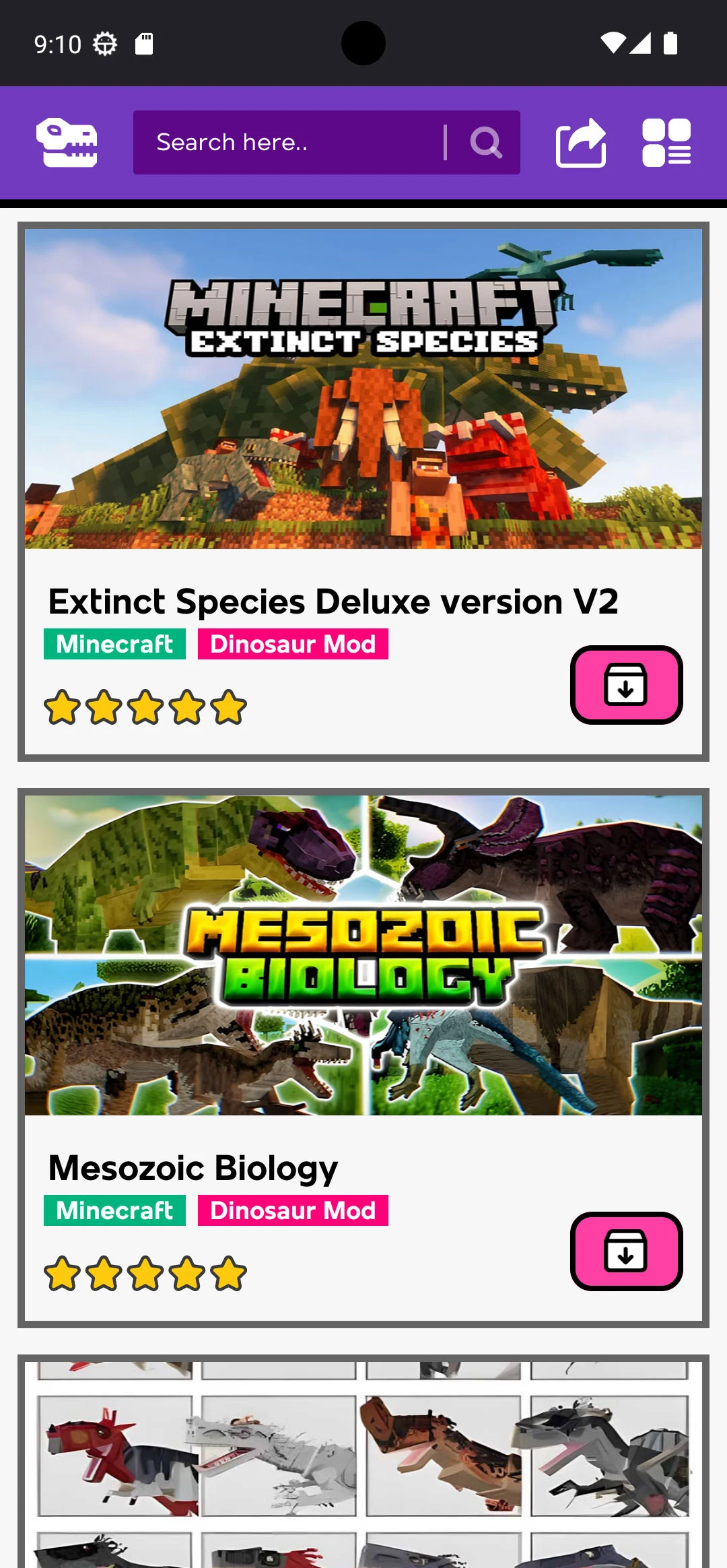 Dinosaur Craft Mods Minecraft screenshot